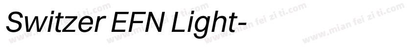 Switzer EFN Light字体转换